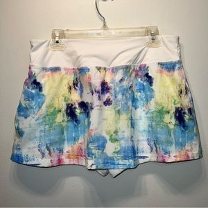 FILA Women's Tie Dye Pastels Limited Edition Tennis Skort Size Large